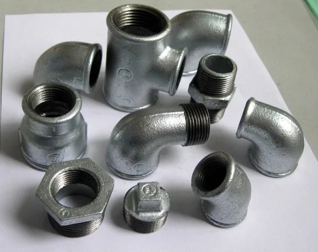 Hierro galvanizado, roscados